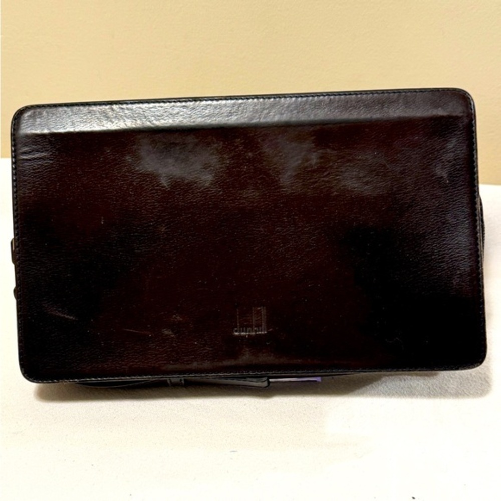 DUNHILL CLUTCH WALLET LEATHER IN BROWN COLOR EUC
